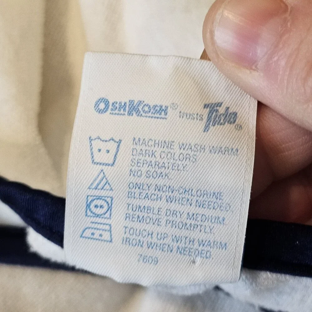 Vintage Baby B'gosh Oshkosh Baby Girls Sz 12 Month Swim Coverup Terrycloth White